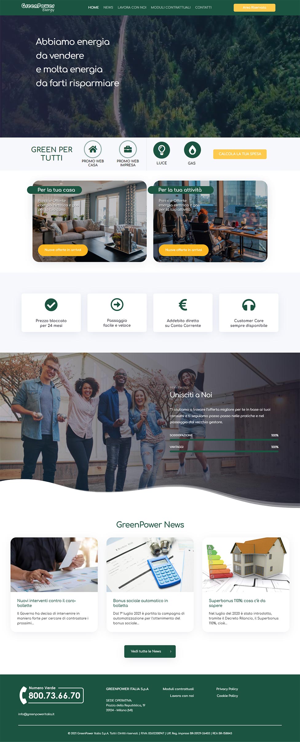 Greenpower Italia homepage